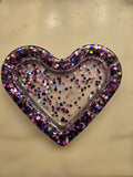 Heart shaped resin ashtray